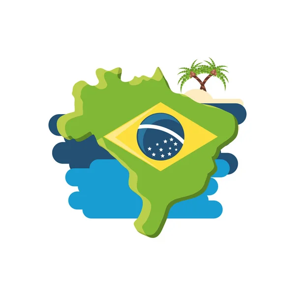 Välkommen till Brasilien design — Stock vektor