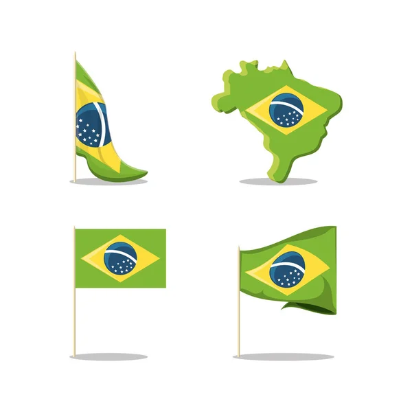 Zestaw ikon Brazylia — Wektor stockowy
