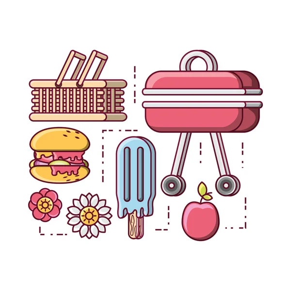 Concepto de diseño de picnic — Vector de stock