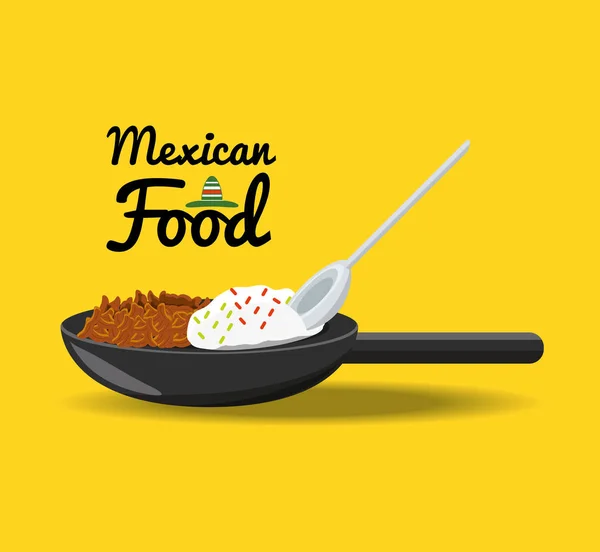 Comida tradicional mexicana chile con carne — Vector de stock