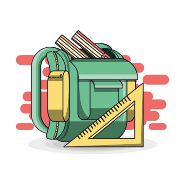 Derma okul sırt çantası eğitim kavramı