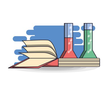 laboratuvar ekipmanları kimya eğitim kavramı