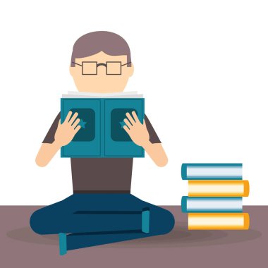 Kitap okuyan bir kadın.