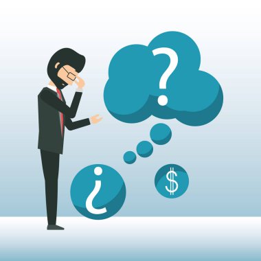 çizgi film işadamı tasarım konsepti