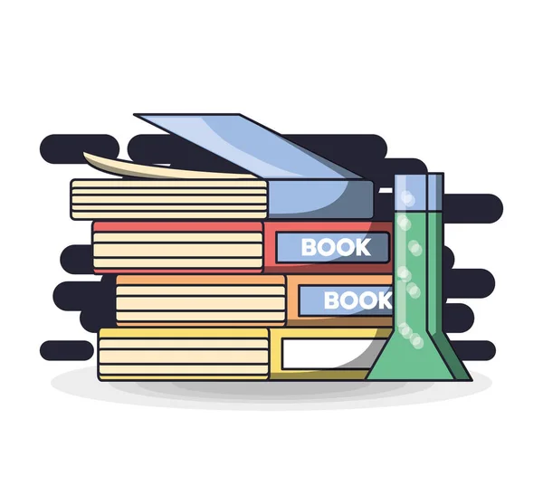 Material escolar livro conceito de educação — Vetor de Stock