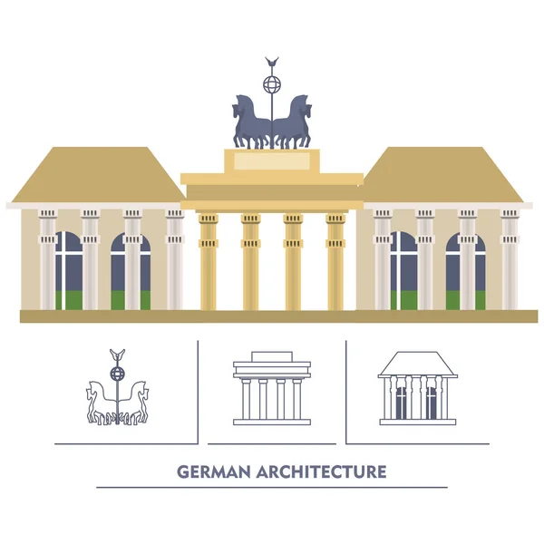 Almanya tasarım konsepti — Stok Vektör