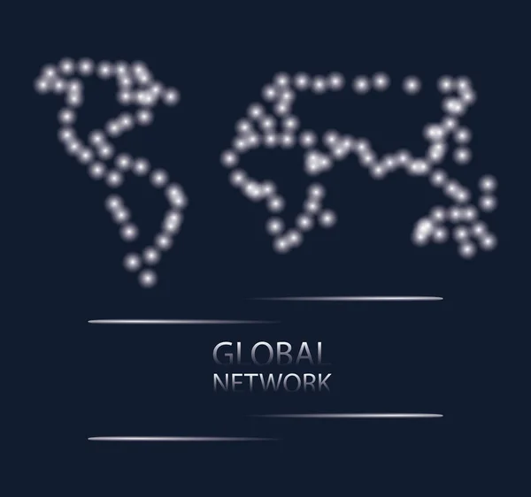 グローバル ネットワーク デザイン コンセプト — ストックベクタ