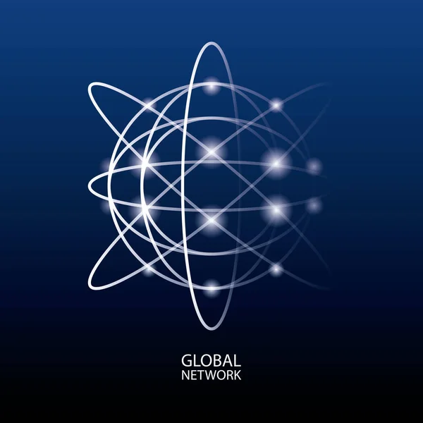 Concept global de conception de réseau — Image vectorielle