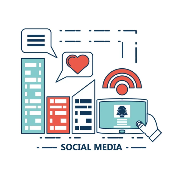 Соціальні медіа дизайн — стоковий вектор
