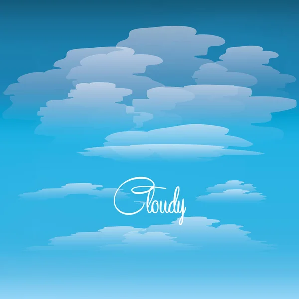 Ciel avec nuages design — Image vectorielle