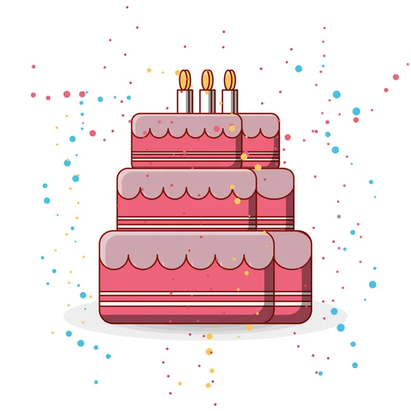 Icono de pastel de cumpleaños — Vector de stock