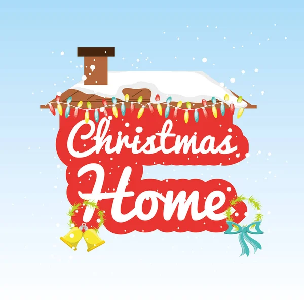 Weihnachten Home Design — Stockvektor