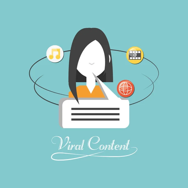 Concepção do conteúdo viral —  Vetores de Stock