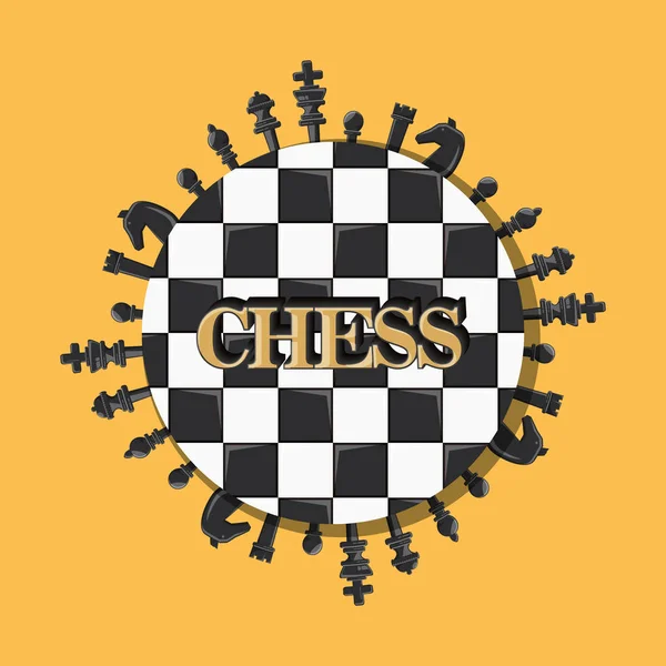 Chess game design — Stock Vector