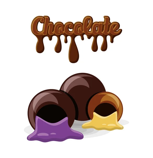 Concept de conception de chocolat — Image vectorielle