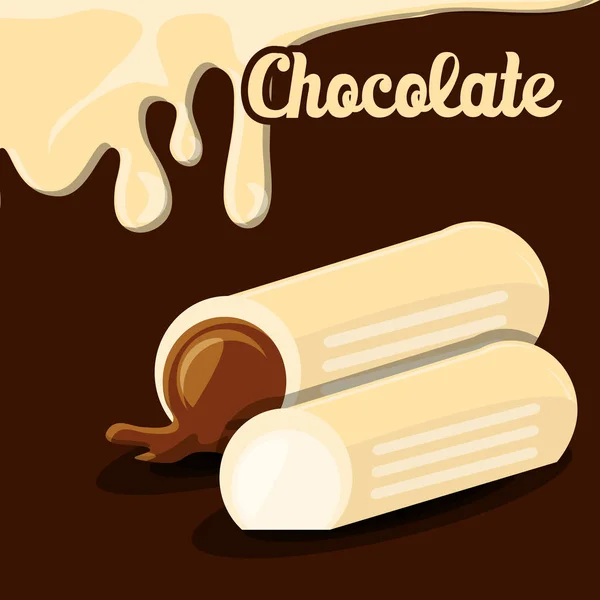 Concetto di design del cioccolato — Vettoriale Stock