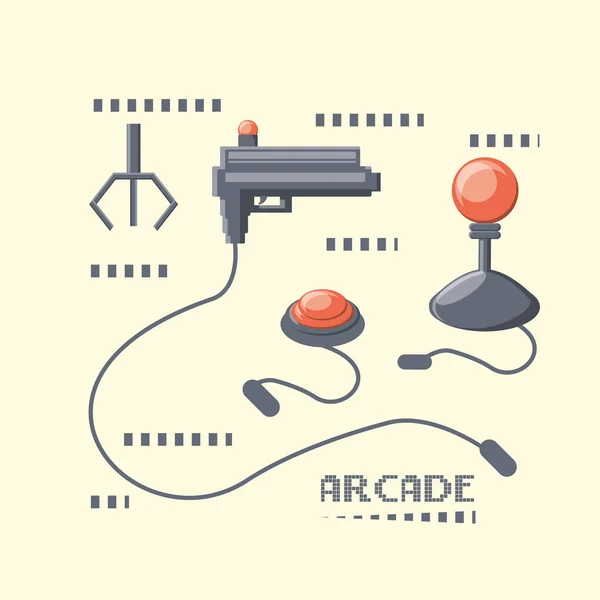 Arcade játék design — Stock Vector