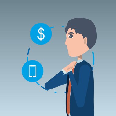 çizgi film işadamı tasarım