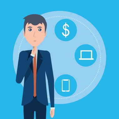 çizgi film işadamı simgesi