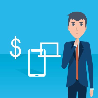 çizgi film işadamı simgesi