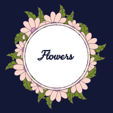 Çiçekli dekoratif çerçeve