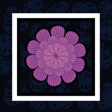 güzel çiçek tasarımı ile çerçeve