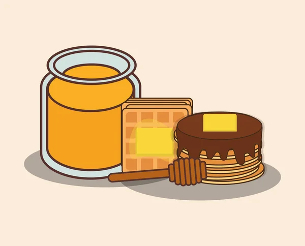 Petit déjeuner design alimentaire — Image vectorielle