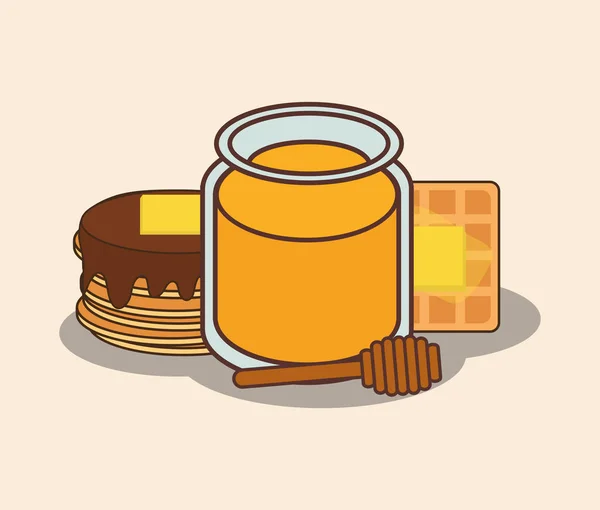 Petit déjeuner design alimentaire — Image vectorielle