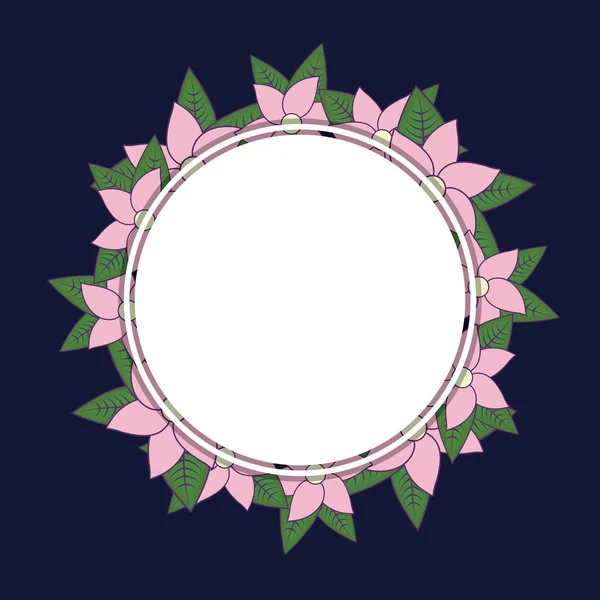 Dekorativer Rahmen mit Blumen — Stockvektor