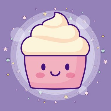 Kawaii cupcake simgesi