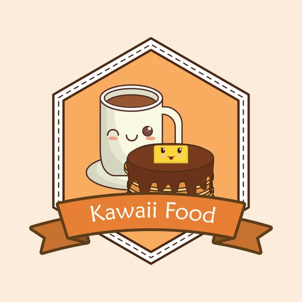Kawaii food design — Stock Vector