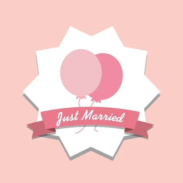 Just married design — Stock Vector