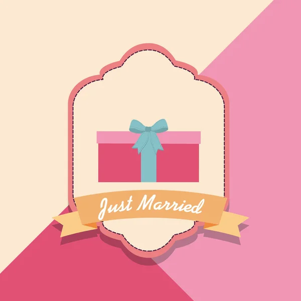 Just married design — Stock Vector