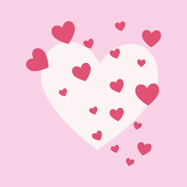 Diseño corazones rosados — Vector de stock