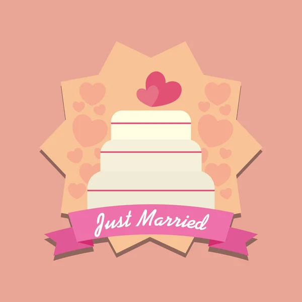Wedding cake design — Stock Vector