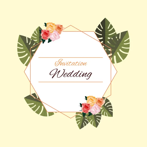 Gestaltung von Hochzeitseinladungen — Stockvektor