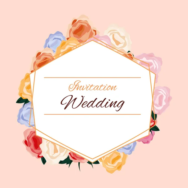 Invito di nozze design — Vettoriale Stock