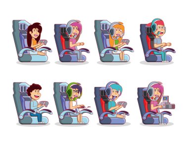 video oyun konsolu ile oynayan çocuklar