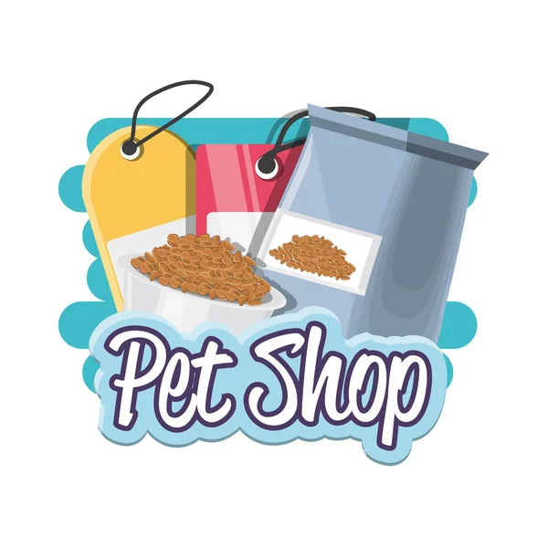 Pet shop accessories icons — Stock Vector