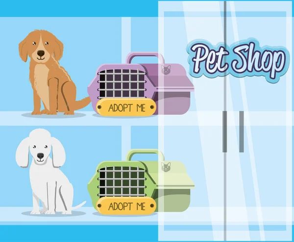 Pet shop accessories icons — Stock Vector