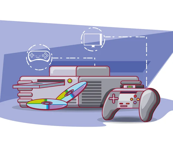 Ícones de console de vídeo game — Vetor de Stock
