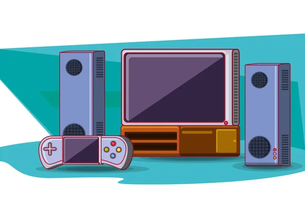 Video game console icons — Stock Vector