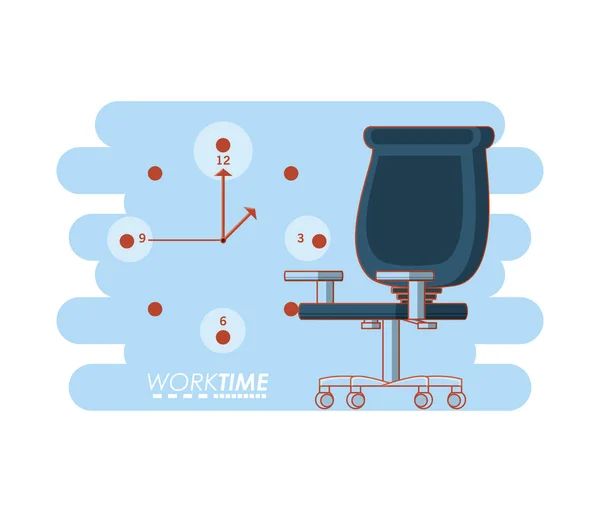 Pracovní doba prvky ikony — Stockový vektor