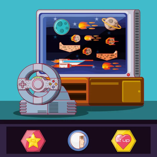 Interface scène de jeu vidéo — Image vectorielle