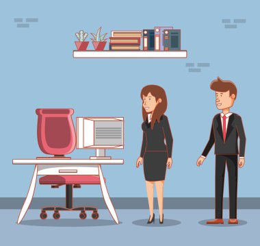 çalışma zamanı öğesinin ile iş adamları avatarları