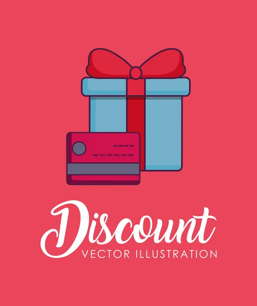 Diseño de descuento con — Vector de stock