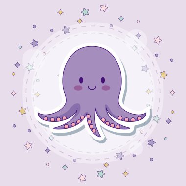 Kawaii ahtapot simgesi