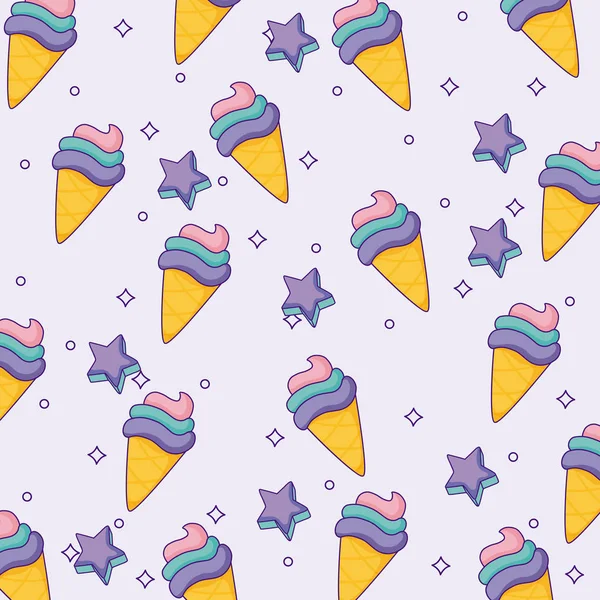 dondurma ve yıldızlar arka plan