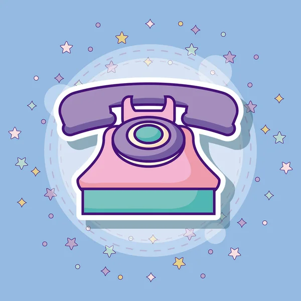 Retro telephone icon — Stock Vector