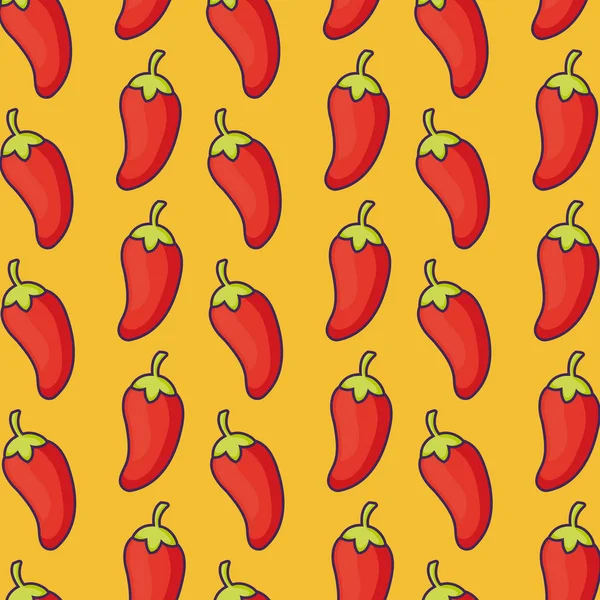 Roter Chili Hintergrund Design — Stockvektor